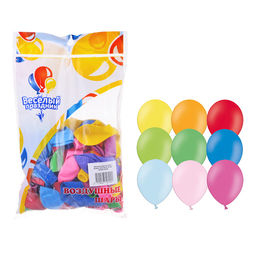 Шар (10''/25 см) Ассорти, пастель, 100шт.