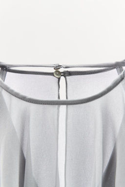 HALTER DRESS WITH OVERLAY - Zara фото 6