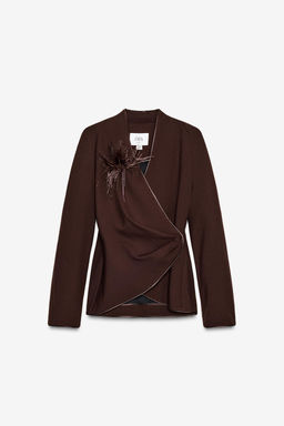 LIMITED EDITION DRAPED FEATHER SHIRT - Zara фото 6