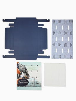 Цена за 5 шт. Коробка-адвент под 16 конфет, Джентльмен, 19?19?2.5 см, кондитерская упаковка