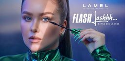LAMEL/Ламель Удлиняющая тушь с эффектом накладных ресниц Flash Lashhh black by Natalina Mua, Черный