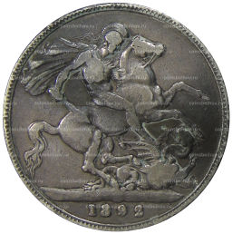 Монета 1 крона 1892 года Великобритания