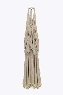 LIMITED EDITION VOLUMINOUS HALTERNECK MAXI DRESS - Zara фото 9