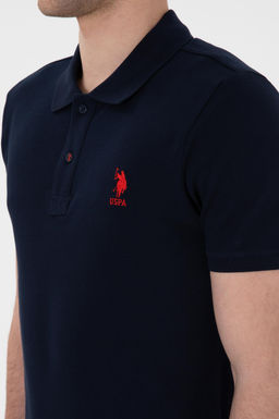 Erkek Slim Fit Polo Yaka Koyu Lacivert Basic Ti__rt Sepette S_rpriz _ndirim - U.s. polo assn фото 7
