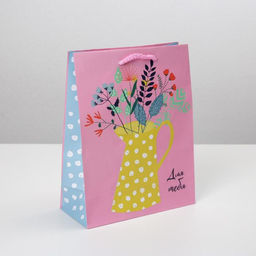 Цена за 2 шт. Пакет подарочный ламинированный, упаковка, With love, MS 18?23?8 см