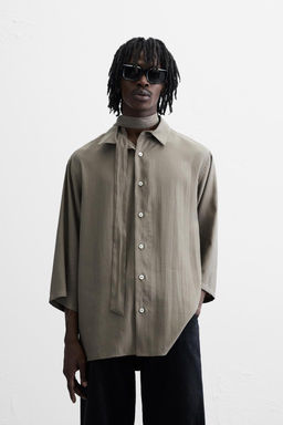 FLOWING SHIRT WITH BOW - Zara фото 2