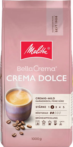 Melitta. Bella Crema. Crema Dolce (зерновой) 1 кг. мягкая упаковка
