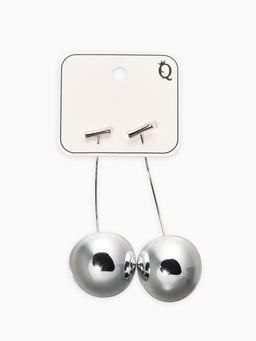 Цена за 2 шт. Серьги «Черешня», цвет серебро