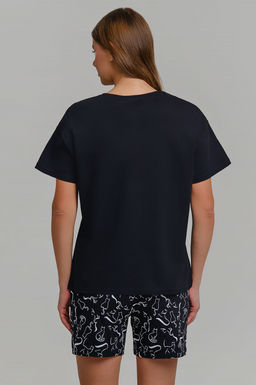 Арт. 9149 Пижама с шортами 42-50 (5 шт) Цвет:верх-черный,белый,низ-черный,белый - Калинка фото 14