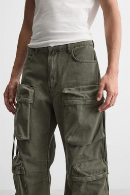 CARGO POCKET DENIM TROUSERS - Zara фото 15