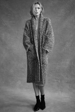 KNIT COAT WITH WRAPAROUND COLLAR - Zara фото 2