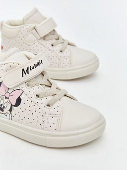 Minnie Mouse Bask?l? K?z Bebek Spor Ayakkab?