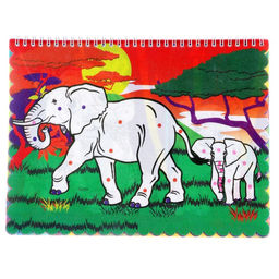 Книжка-раскраска многоразовая «Животные» фломастеры 12 цветов, 3D очки, бутылочка для воды