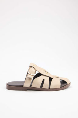 Bej Nubuk Fisherman Kad?n Terlik TAKSS26TE00002