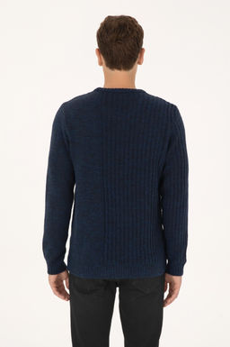 Erkek Comfort Fit Bisiklet Yaka Lacivert Kazak - U.s. polo assn фото 5