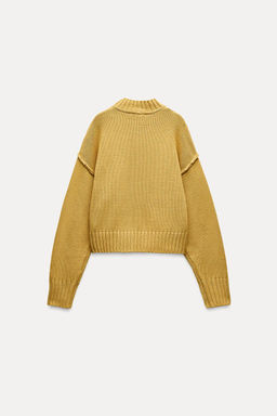 KNIT SWEATER WITH VISIBLE SEAMS - Zara фото 3