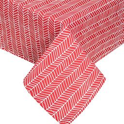 Скатерть Новый год 145х145, рогожка, 100 % хлопок, Ёлочка (красный)