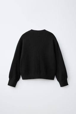CHAQUETA PUNTO CUELLO PICO / Negro - Zara фото 3