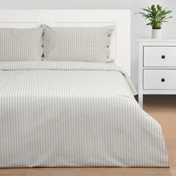 Постельное бельё Этель 1.5 сп White stripes 155х210 см,160х240 см,50х70-2шт, 100% жатый хлопок, 140 гр/м2  фото 2