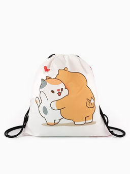 Мешок для обуви «Обнимашки», на стяжке, 36×0.5×42 см, белый