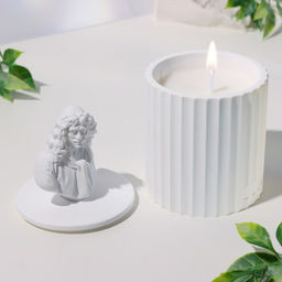 Ароматическая свеча в подсвечнике «Мольер», апельсиновое дерево, 13×7 см, соевый воск, 160 г