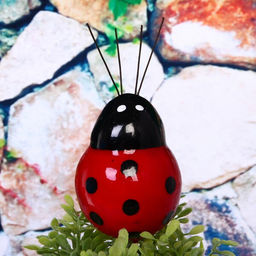 Цена за 10 шт. Фигура на спице "Божья коровка" 12*6 см (общая высота 18 см)