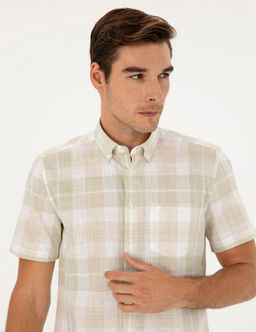 Haki Regular Fit K_sa Kollu G_mlek
