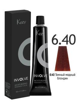 6.40 Стойкая крем-краска Темный блондин медный 100 мл Kezy Involve color