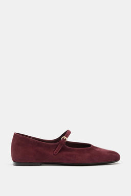 SUEDE BALLERINAS WITH BUCKLE - Zara фото 9