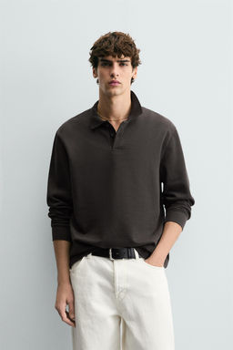 WASHED TEXTURED POLO SHIRT - Zara фото 2