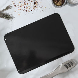 Доска разделочная Доляна, 29.5×20.5×0.2 см, для разморозки продуктов, алюминий, чёрная