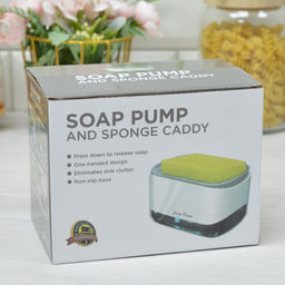 Емкость-дозатор для моющего средства 14,5х10х8см 5775 - Коралл фото 2