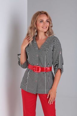 Костюм Gamma & Gracia 384 красный серый полоска  фото 4