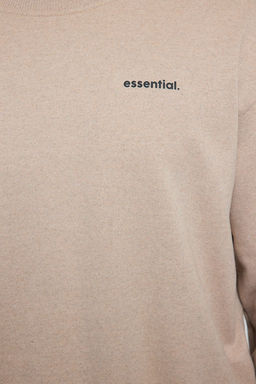 TRENDYOL MAN Siyah Unisex Oversize/Genis Kesim Sloganl? Bisiklet Yaka Ici Polarl? Sweatshirt TMNAW25SW00162 - Trendyolmilla фото 15
