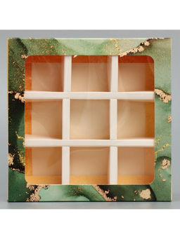 Цена за 5 шт. Коробка под 9 конфет с ячейками Любимому учителю 14.5 х 14.5 х 3.5 см - Дарите счастье фото 4