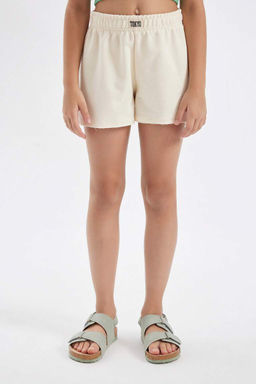 Тканые шорты с маркировкой для девочек - Defacto фото 4