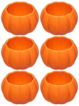 Набор горшочков д/запекания 6 пр. 250 мл 10*10*8,5 см "Тыква", оранжевый, фарфор