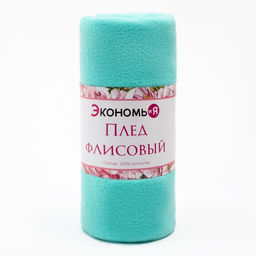 Плед флисовый «Экономь и Я», 150×200 см, 160 г/м², мятный
