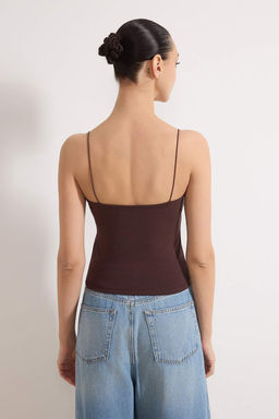 Kahverengi-Tas Ask?l? Regular Boy Vucuda Oturan Esnek 2li Paket Orme Atlet TWOSS24AL00048