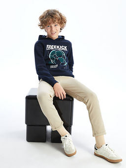 Kap??onlu Erkek ?ocuk Kal?n Sweatshirt