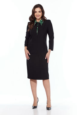 Платье VILENA 1043 черный+леопард  фото 38