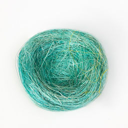 Гнездо, крашеная солома, 7 см, микс цветов - Пижон фото 5