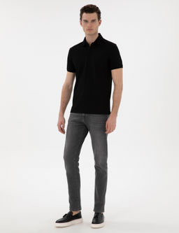 Siyah Slim Fit Ti__rt