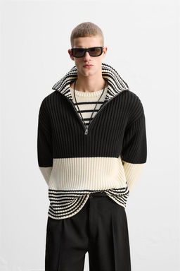 LIMITED EDITION STRIPE ZIP-NECK SWEATER - Zara фото 2
