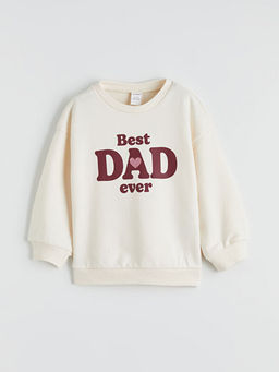 Bisiklet Yaka Bask?l? K?z ?ocuk Sweatshirt