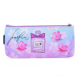 Пенал "Perfume" 21x8x3,5 см, треугольный для 45 предметов, на молнии, антивандальная искусственная кожа, с подкладом