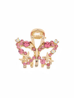 Цена за 6 шт. Крабик для волос «Селена галант», бабочка, 3 см, золото