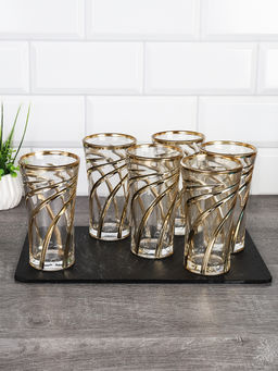 Стакан 6 штук 250 мл / 1915-6DD /уп 12/ золото