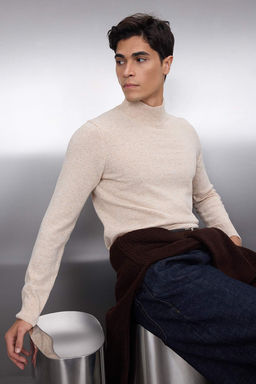 TRENDYOL MAN Bej Slim Fit Yunlu Yar?m Bal?kc? Yaka Basic Triko Kazak TMNAW21KZ1595 - Trendyolmilla фото 42