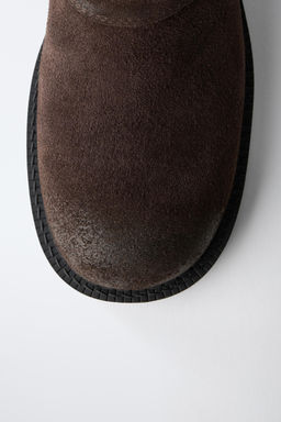 LEATHER BUCKLE BOOTS - Zara фото 14